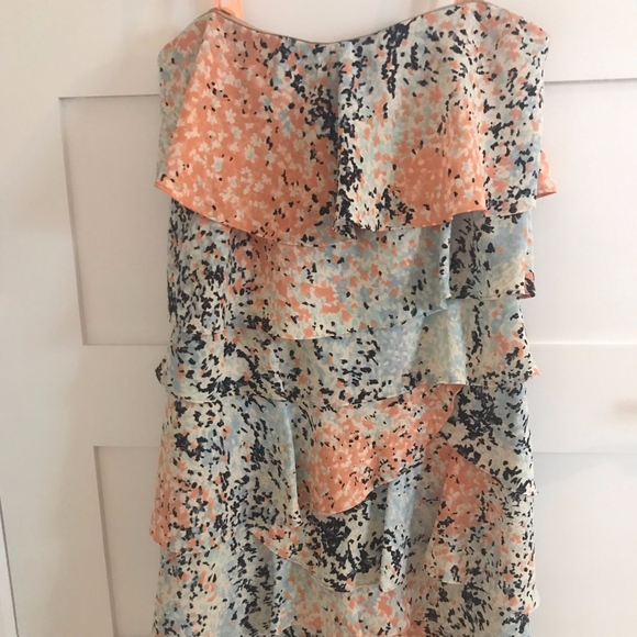 BCBG Maxazria strapless short ruffle dress - Picture 3 of 4